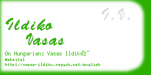 ildiko vasas business card